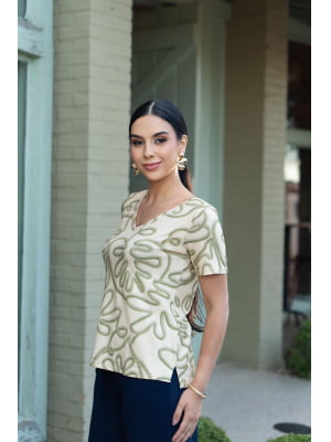 Blusa Visco Estampada V
