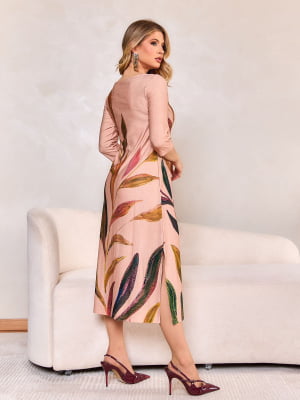 Vestido Barrado Floral 