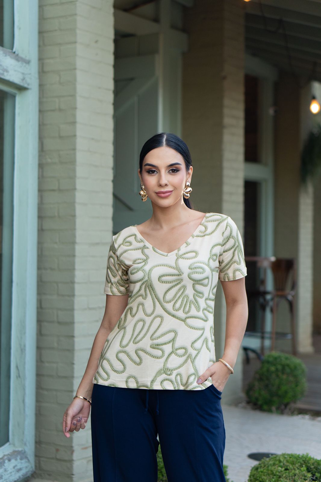 Blusa Visco Estampada V